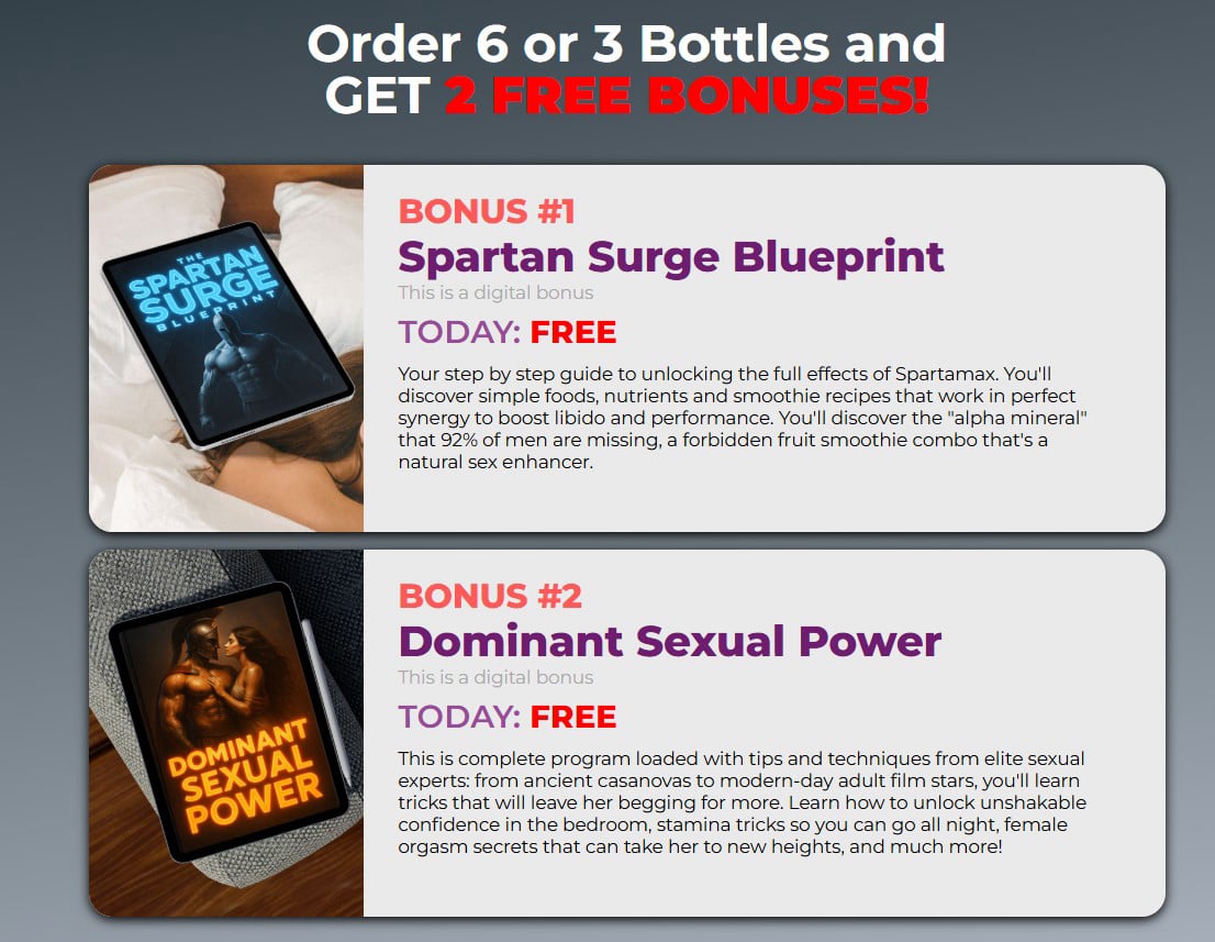 spartamax free bonuses